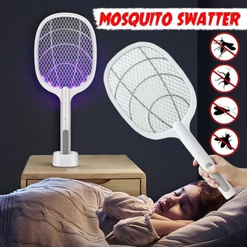 PLASTIC RACKET AUTOMATIC MOSQUITO KILLER SWATTER/BAT