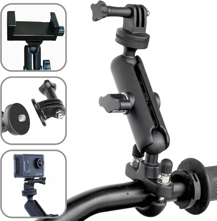 360 Adjustable Bike Handle Mount Mobile Holder GoPro Action Camera Mount