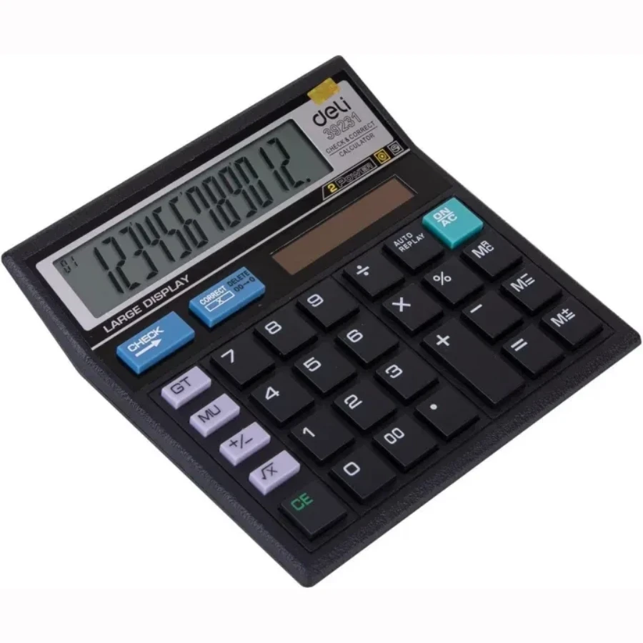 CT-512 Check & Correct 12 Digit Dual Power Large Display Basic Calculater